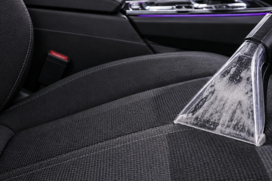 Sprühextraktion eines Autositzes aus Stoff in Wien